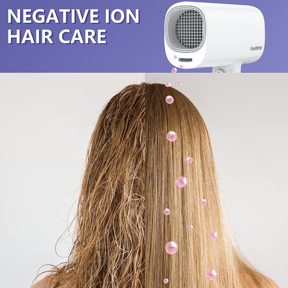 NEW FUNWIND 1875W PROFESSIONAL IONIC HAIR DRYER WITH FOLDABLE HANDLE-TRAVEL - Picture 15 of 15